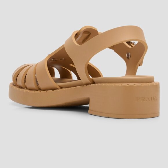 NWT Prada Women's Monolith Cage Platform Sandals Rubber - Picture 4 of 9